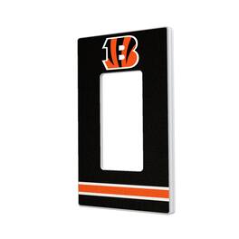 Keyscaper - Cincinnati Bengals Stripe Single Rocker Light Switch Plate - Multicolor