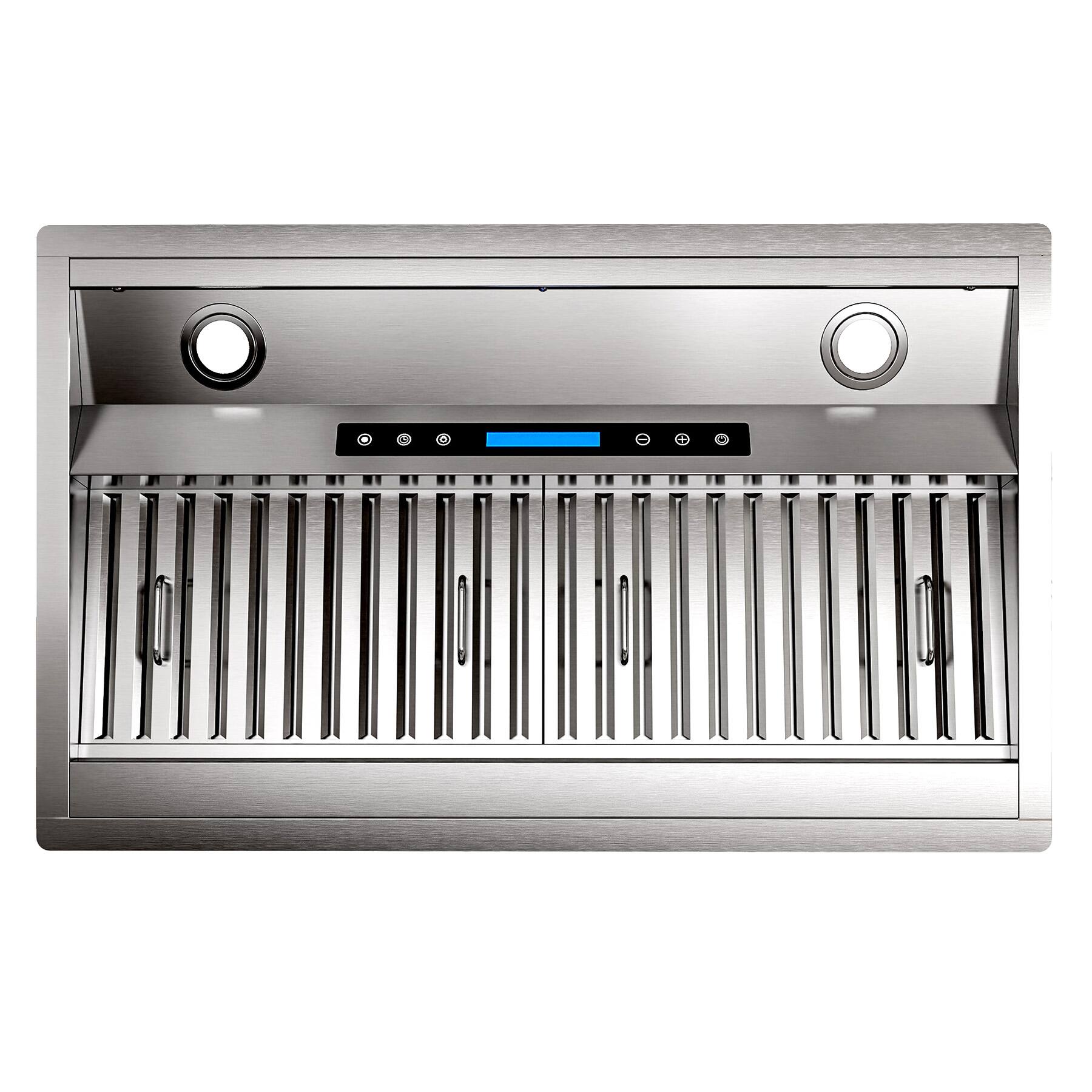 Angle. Onefly - 30 inches - Externally Vented & Recirculating - Insert Range Hood - Stainless steel.