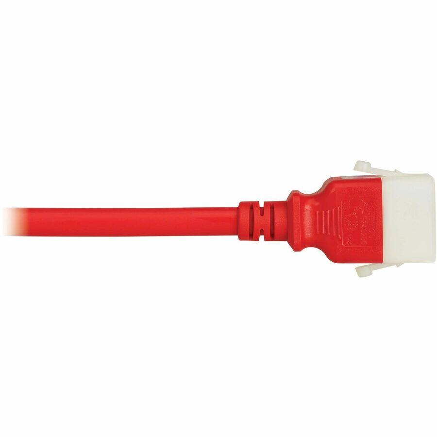 Alt View 5. Tripp Lite - PDU POWER CORDS C19 P-LOCK C20 HEAVY-DUTY 20A 12AWG 3FT RED 6 PACK - Red.