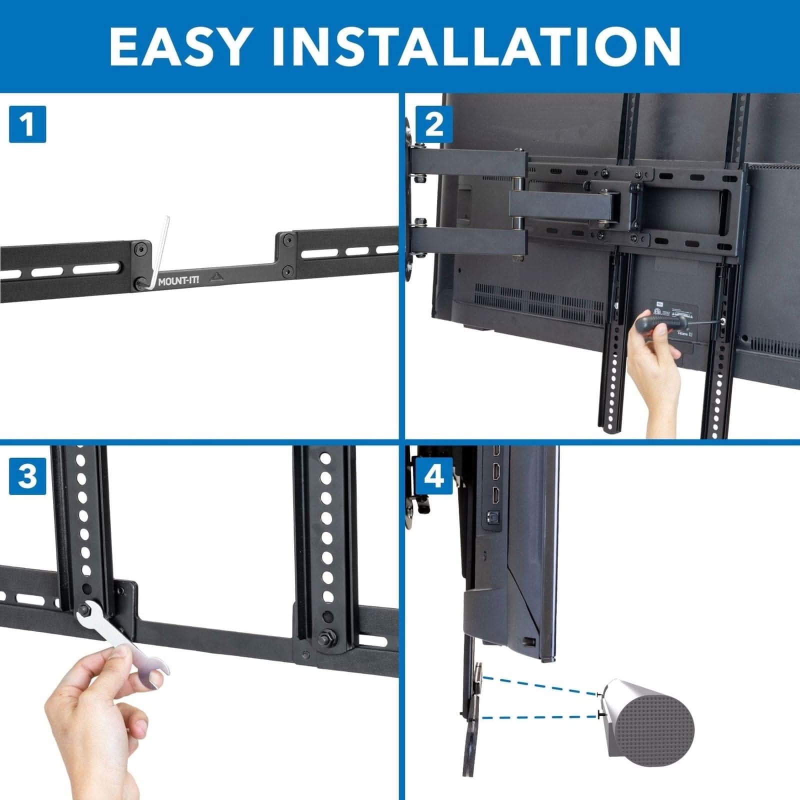 EASY INSTALLATION

1. MOUNT-IT

2.

3.

4.