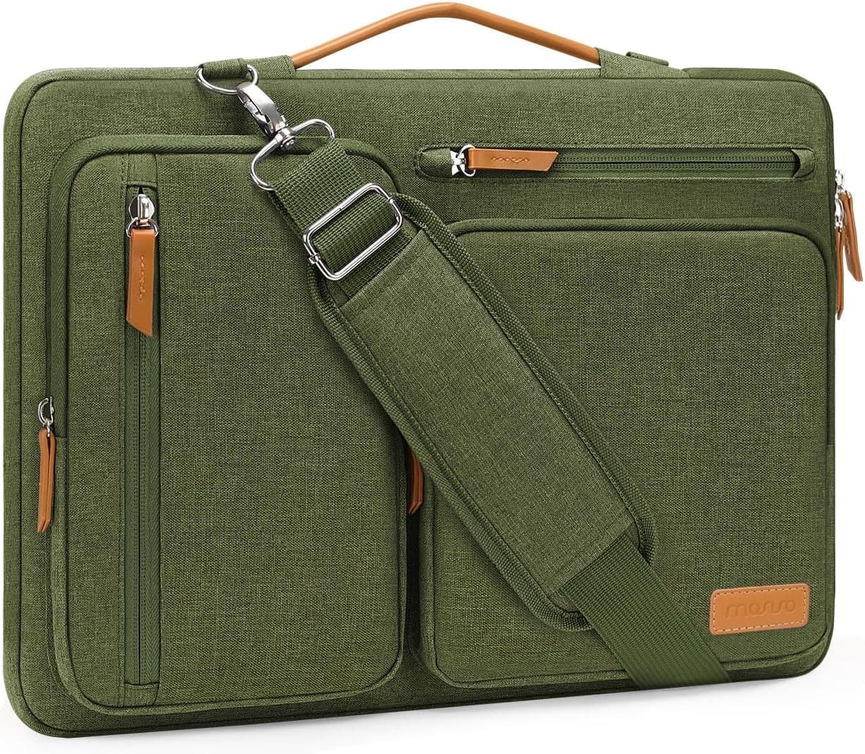 mosiso - 360 Protective Laptop Shoulder Bag 15-15.6 inch Computer Messenger Bag for MacBook Pro 16 inch HP Dell Lenovo Asus - Olive Green price history on PriceWatchPro