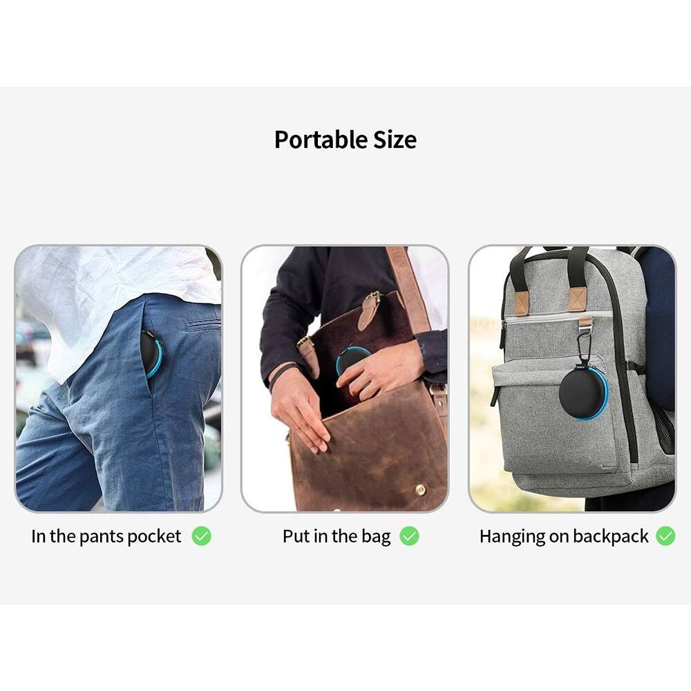 Angle. ACJPR - 5-Pack Small Round Earphone Carrying Cases with Zipper, Travel Storage for Earbuds, Headsets, Cables, SD Cards, and Acce.