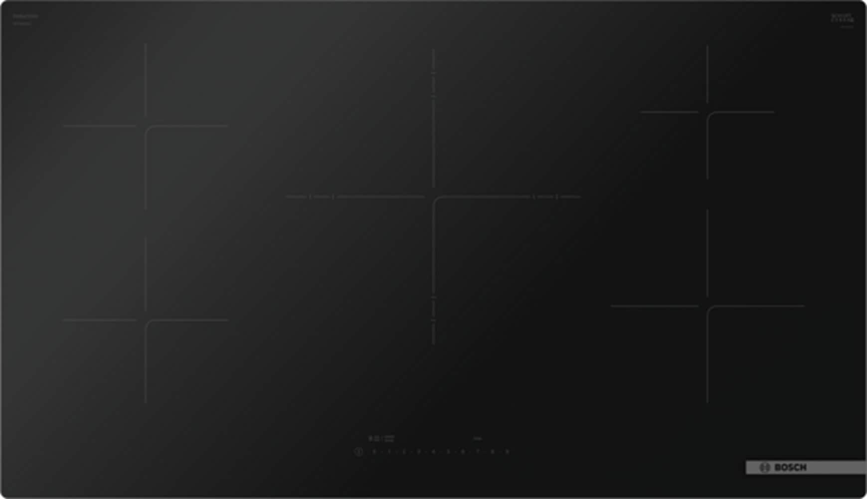 Bosch - 500 Series 36" Built-In Electric Induction Cooktop with 5 elements, Smart Connectivity and SpeedBoost - Black - Front_Zoom