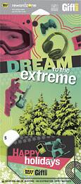 Front Large. Best Buy GC - $60 Dream to the Extreme Happy Holidays Gift Card.