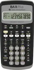 Front. Texas Instruments - BA-II Plus Adv. Financial Calculator - Black.