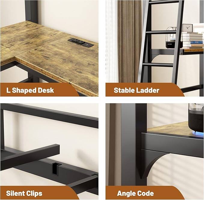 L Shaped Desk  
Stable Ladder  
Silent Clips  
Angle Code