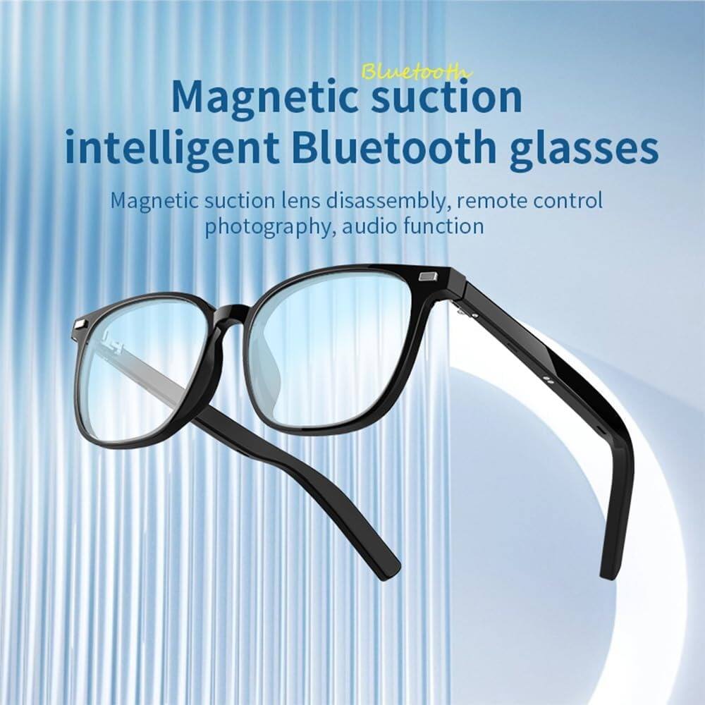 Bluetooth  
Magnetic suction intelligent Bluetooth glasses  
Magnetic suction lens disassembly, remote control photography, audio function