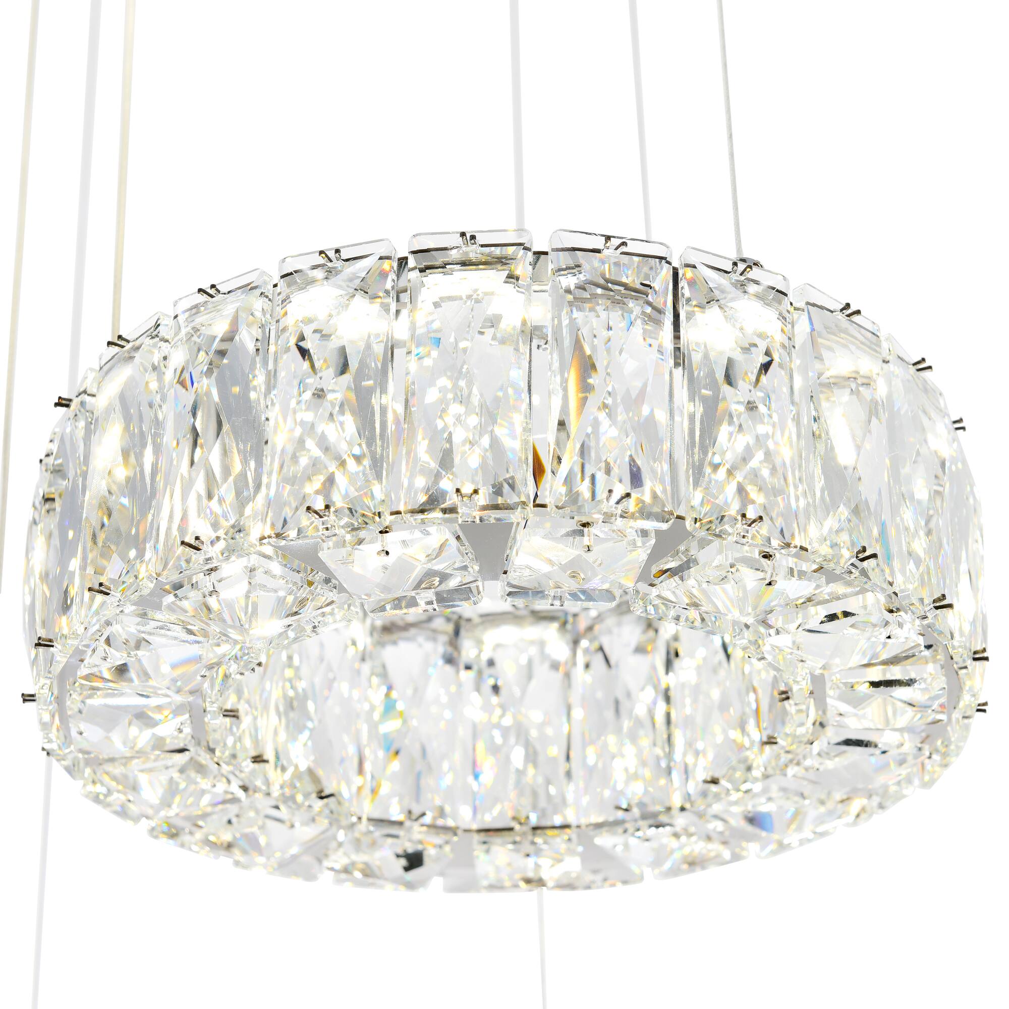 Back. CWI Lighting - Madeline LED Chandelier With Chrome Finish - Chrome.
