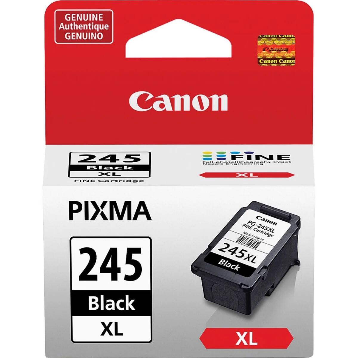 GENUINE Authentique GENUINO  
Canon  
PIXMA  
245 Black XL  
FINE Cartridge  
PG-245XL  
Made in Japan