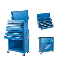 Boyel Living - Tool Chest, 8-Drawer Rolling Tool Storage Cabinet with 2 in 1 Detachable Top Tool Box