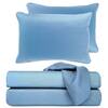 Front. BedVoyage - Luxury 100% viscose from Bamboo Bed Sheet Set - Blue.