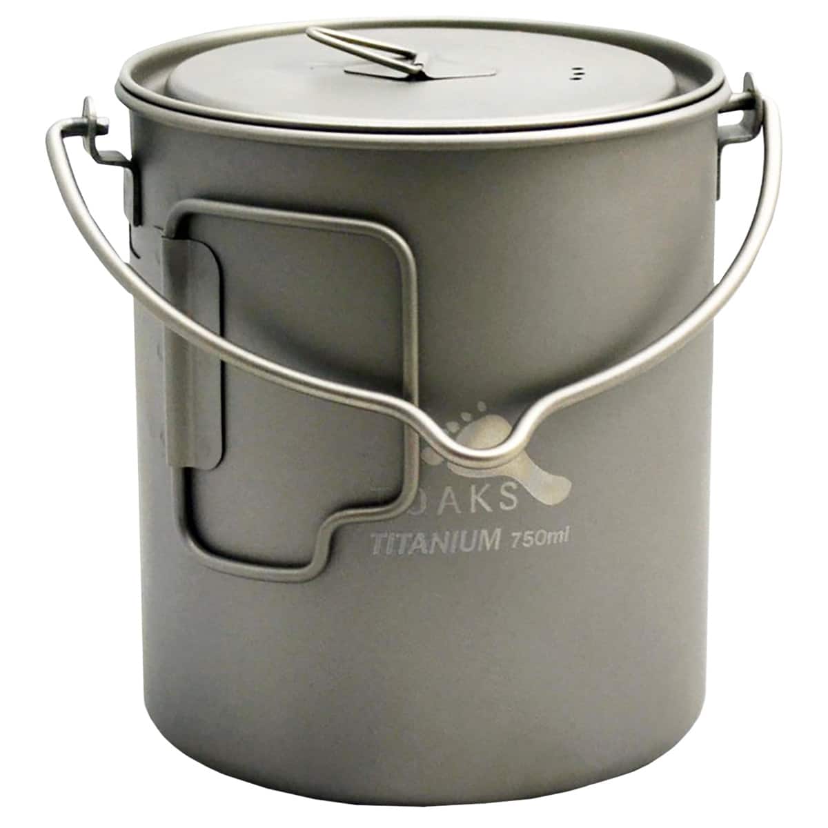 TOAKS - Titanium 750ml Pot with Bail Handle POT-750-BH - Outdoor Camping Cup Bowl - Silver