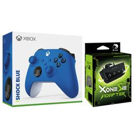 Microsoft - XBOX Wireless Controller with Xone SE 2 Controller Adapter Crossplay Converter for PS5, Switch 2 and PC - Shock Blue