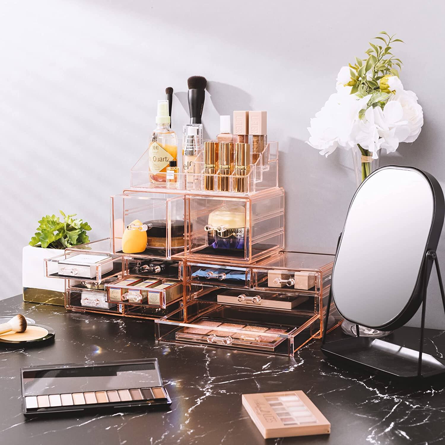 Alt View 2. Sorbus - Sorbus Cosmetic and Jewelry Organizer for Bath, Dresser, Etc - Pink.