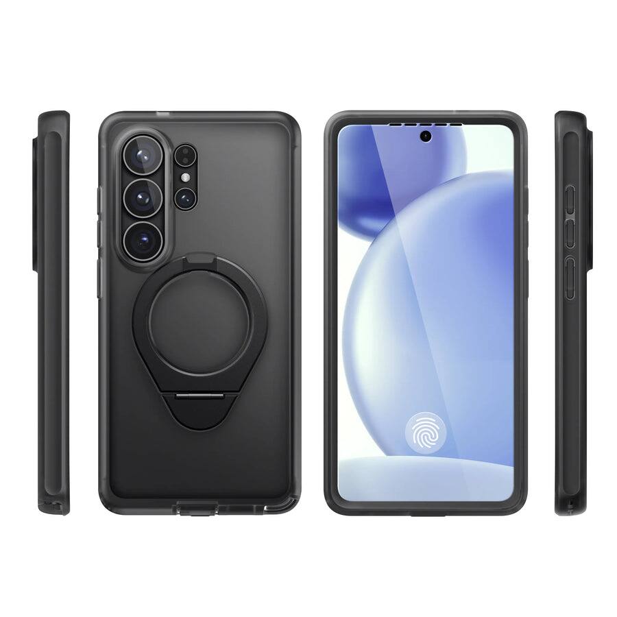 Back. i-Blason - Samsung Galaxy S26 Ultra Cosmo Stand Slim MagSafe Case - Frost Black.