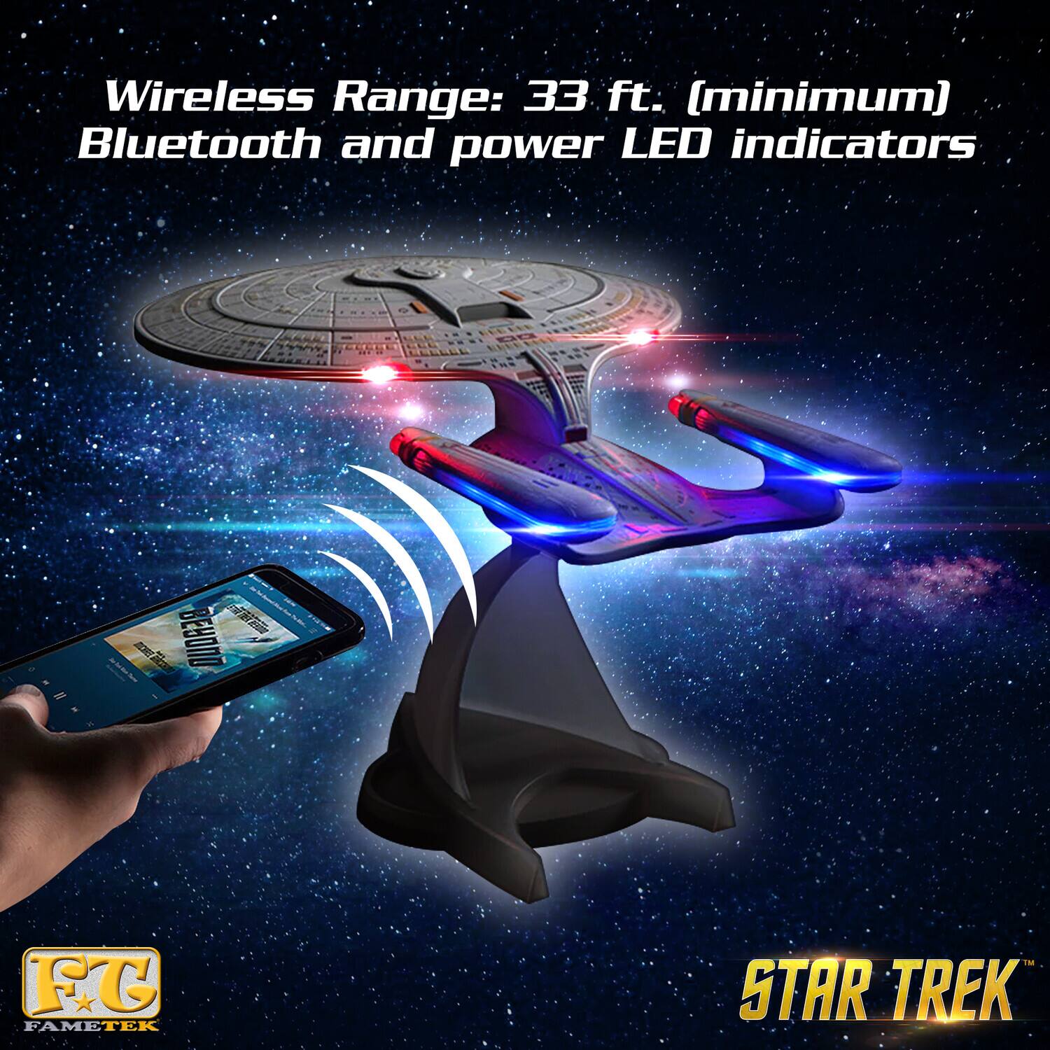 Wireless Range: 33 ft. (minimum)  
Bluetooth and power LED indicators  

BHN 2 melar m - I FG  

FAMETEK STAR TREK