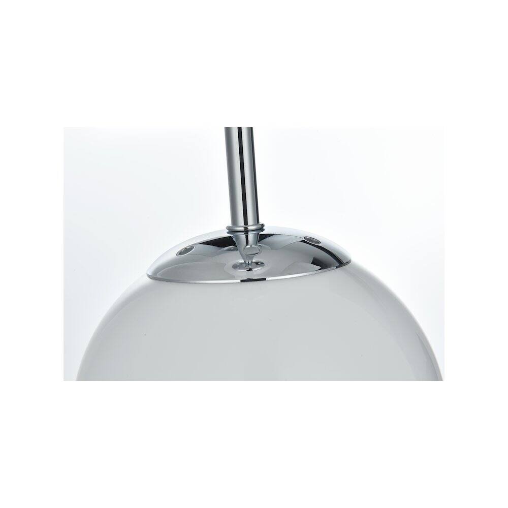 Back. Living District - Neri 6 Inch Wall Sconce White Shade in Chrome - Chrome And White.