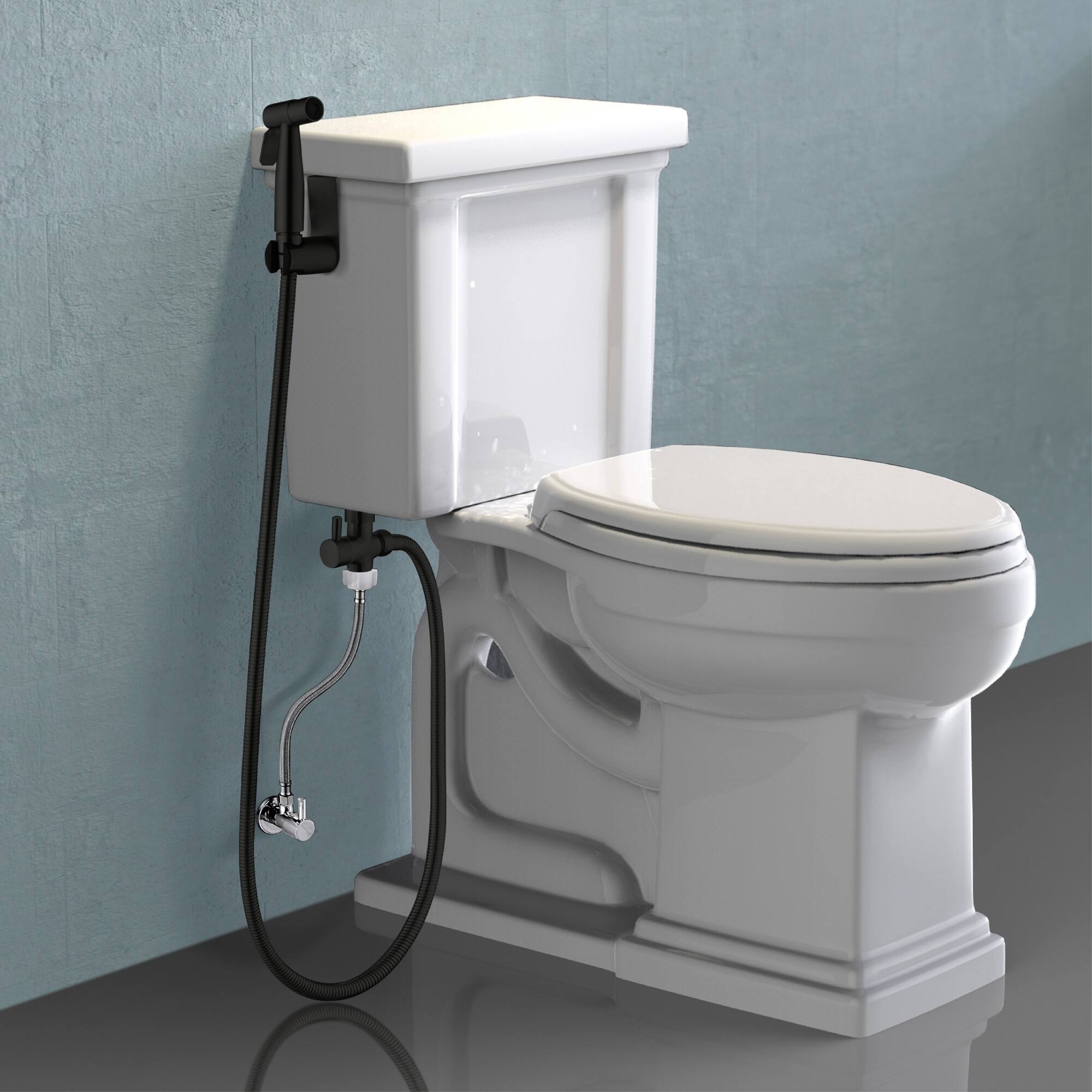 Alt View 1. Boyel Living - Matte Black Cold Water Bidet Sprayer SUS304 Brass Construction - Matte Black.