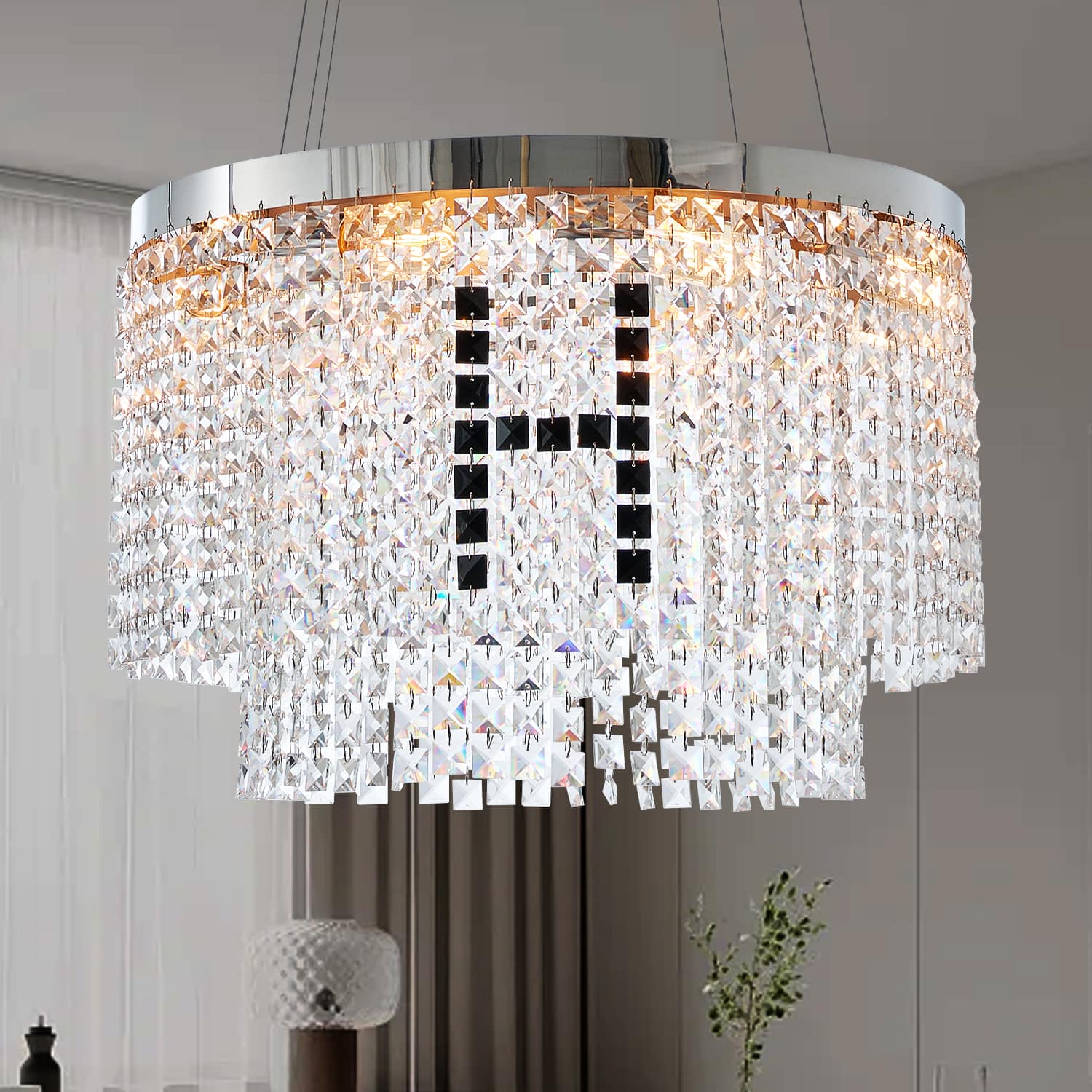 APRILSOUL - Modern Crystal Chandelier for Living-Room Round Cristal Lamp Luxury Home Decor Light Fixture