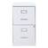 Front. OSP Home Furnishings - 2 Drawer Locking Metal File Cabinet - White.