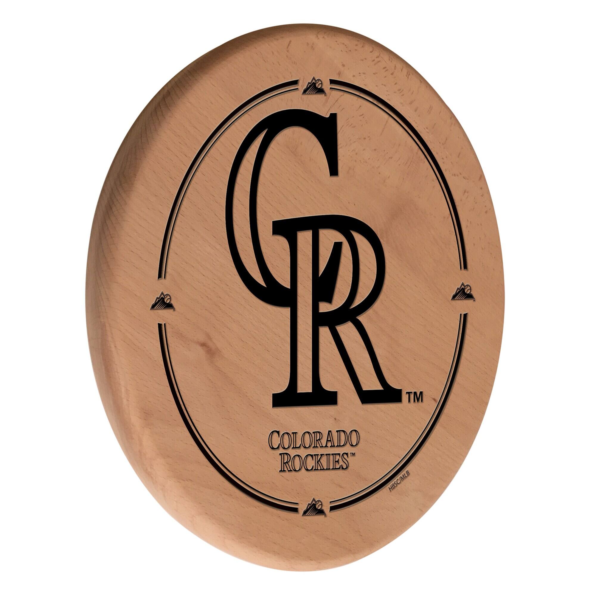 Natural Colorado Rockies 13" Laser Engraved Solid Wood Sign