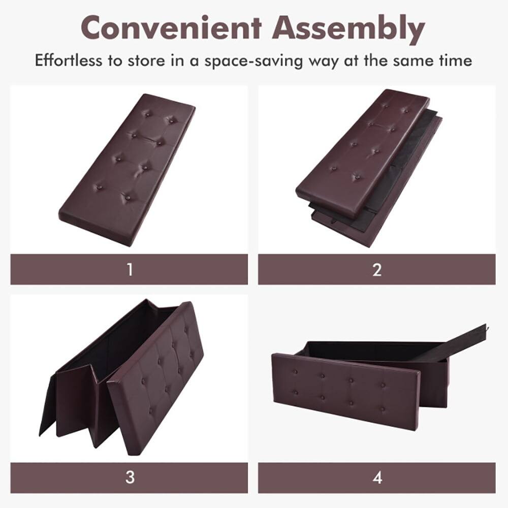 Convenient Assembly  
Effortless to store in a space-saving way at the same time  

1  
2  
3  
4