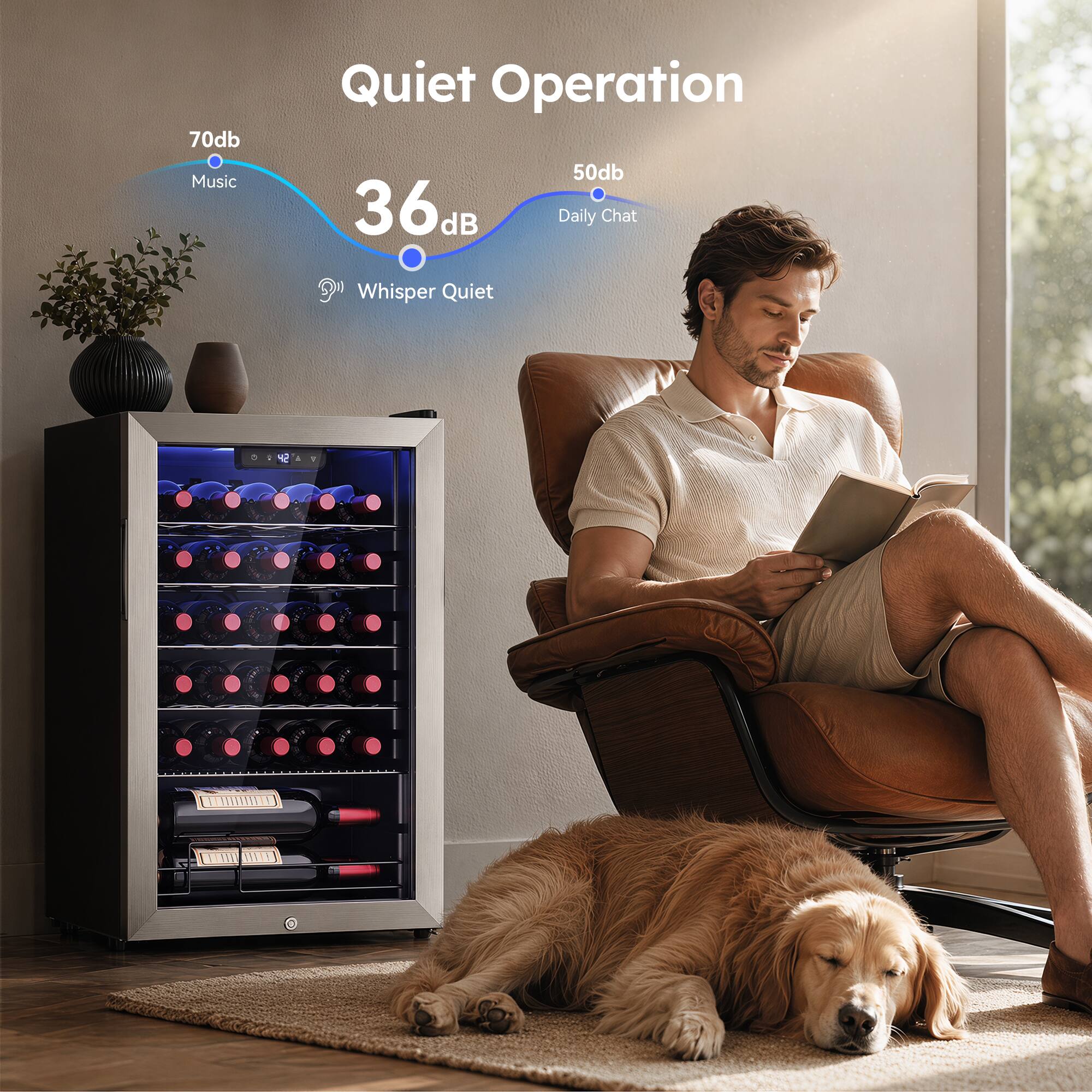 Quiet Operation

70dB Music  
50dB Daily Chat  
36dB Whisper Quiet
