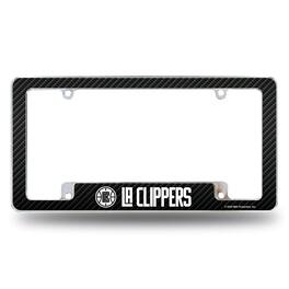Rico Industries - Los Angeles LA Clippers NBA Chrome Metal License Plate Frame with Carbon Fiber Design - Multi