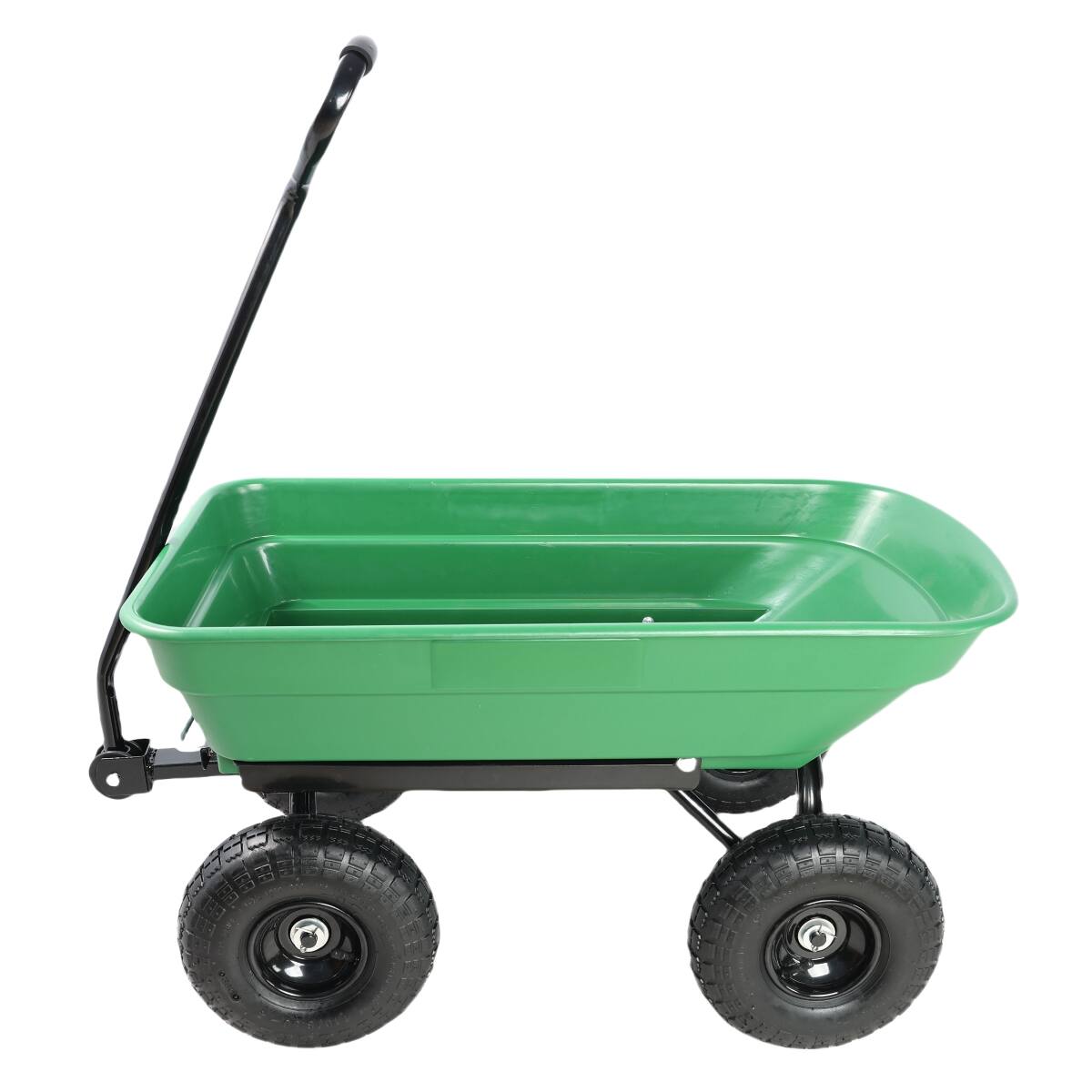 Back. Loheer - Loheer Poly Garden Dump Truck Steel Frame Garden Cart 55L Green.