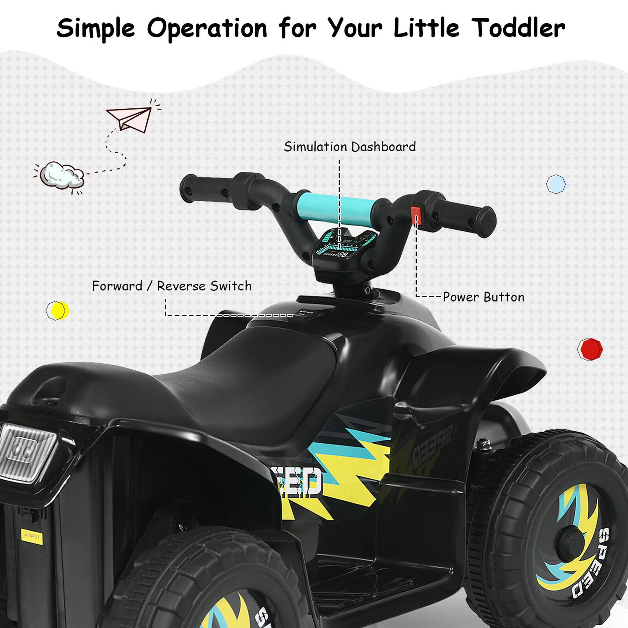 Simple Operation for Your Little Toddler

- Simulation Dashboard
- Forward / Reverse Switch
- Power Button