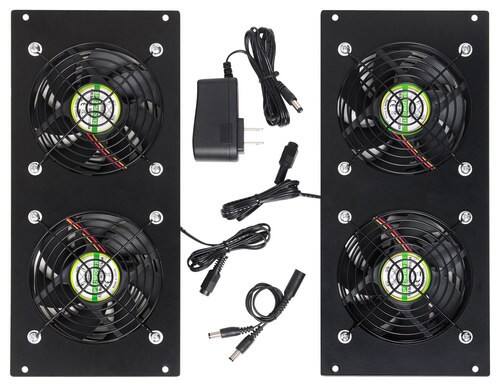 Angle. Standout Designs - Whisper EX Fan Kit for Standout Designs EX TV Stands - Black.