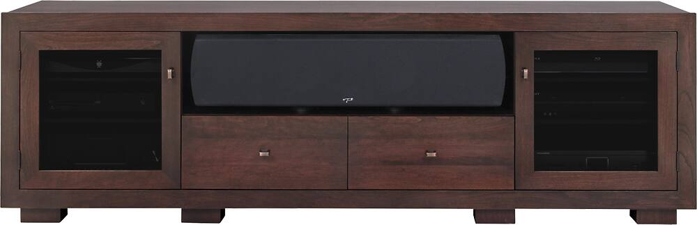 Front. Standout Designs - Haven EX Solid Wood TV Stand for Most Flat-Panel TVs Up to 90" - Espresso.