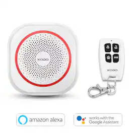 XODO - SA2 Smart Wi-Fi Home Security Alarm System – 90dB Siren, LED Flash, Alexa & Google Assistant