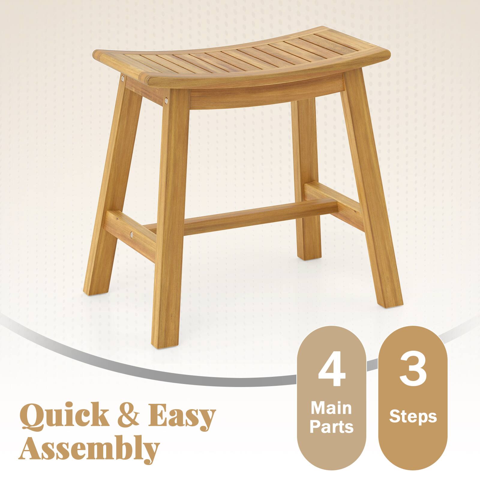Quick & Easy Assembly  
4 Main Parts  
3 Steps