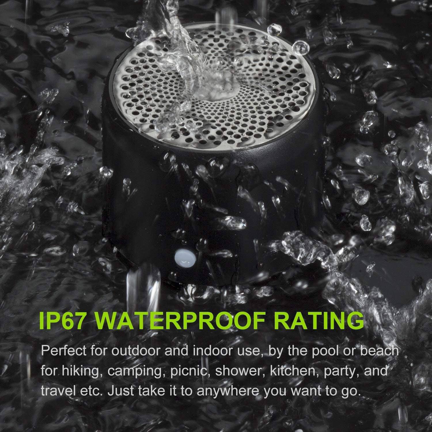 IP67 WATERPROOF RATING

Perfect for outdoor and indoor use, by the pool or beach for hiking, camping, picnic, shower, kitchen, party, and travel etc. Just take it to anywhere you want to go.