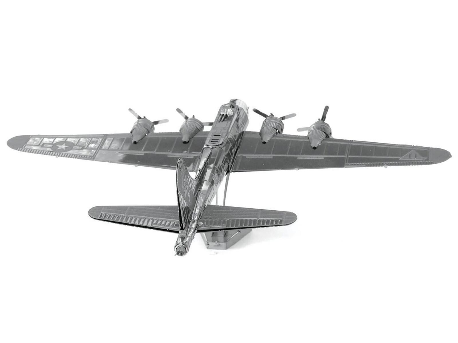Back. Metal Earth - Model Kit Boeing B-17 Flying Fortress Bomber Aircraft (Moderate Difficulty) Steel Model by Metal Earth - Silver.