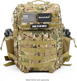 SaharaCase - Raider Series Water Resistant Backpack fits up to 17.3" laptop - Camo Brown
