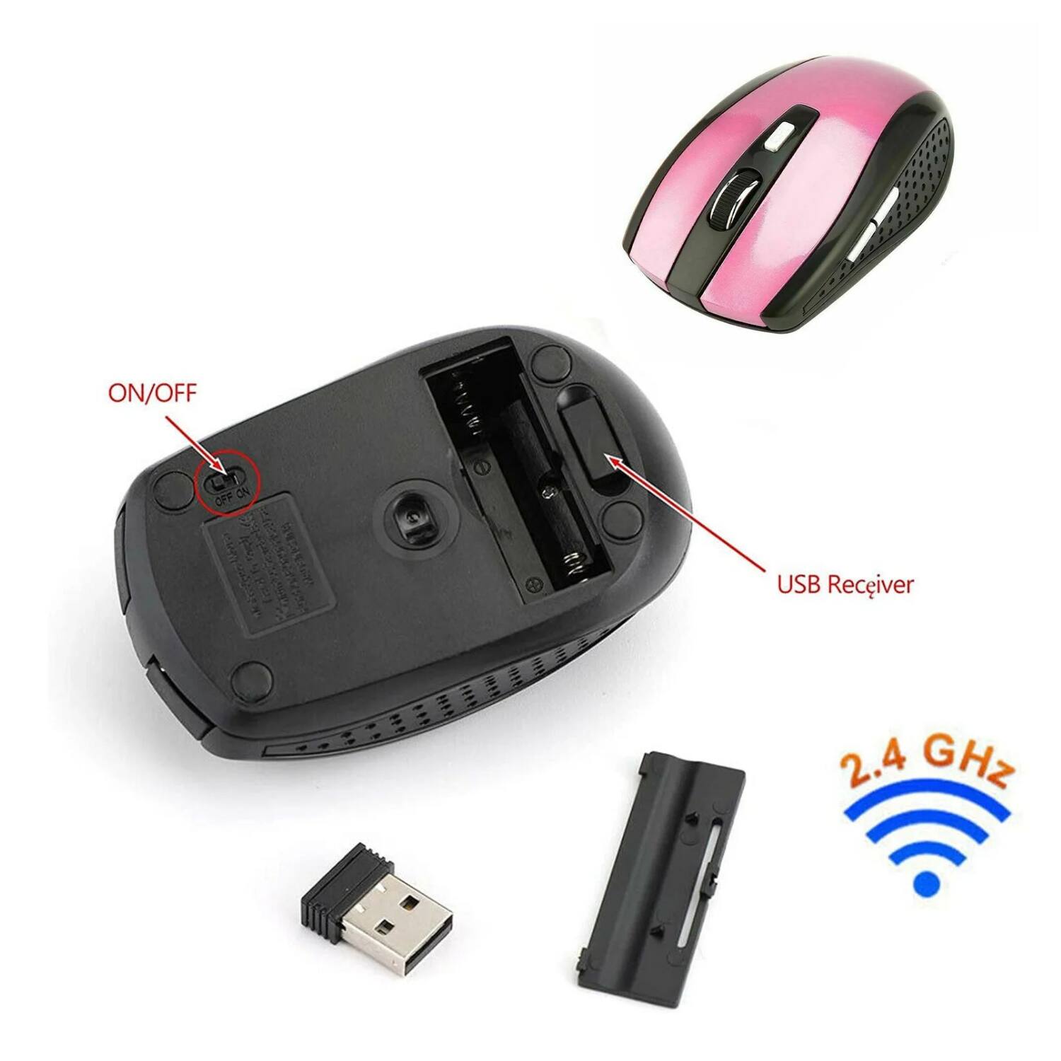 ON/OFF  
USB Receiver  
2.4 GHz