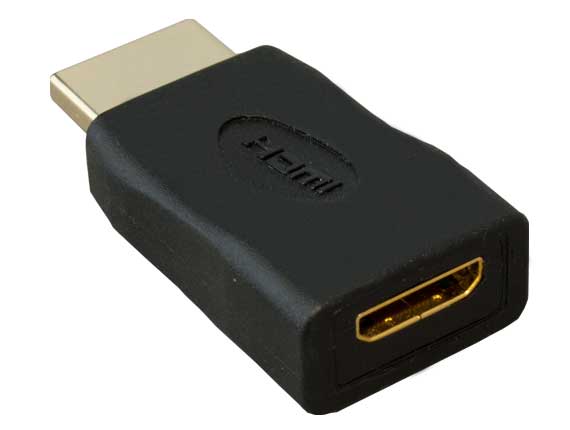 Angle. Cable Leader - HDMI Male to Mini HDMI Female Adapter, Type A to Type C, Fully Molded - Black.