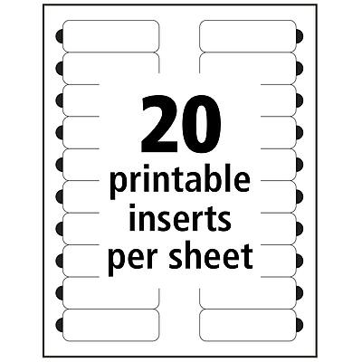 20 printable inserts per sheet