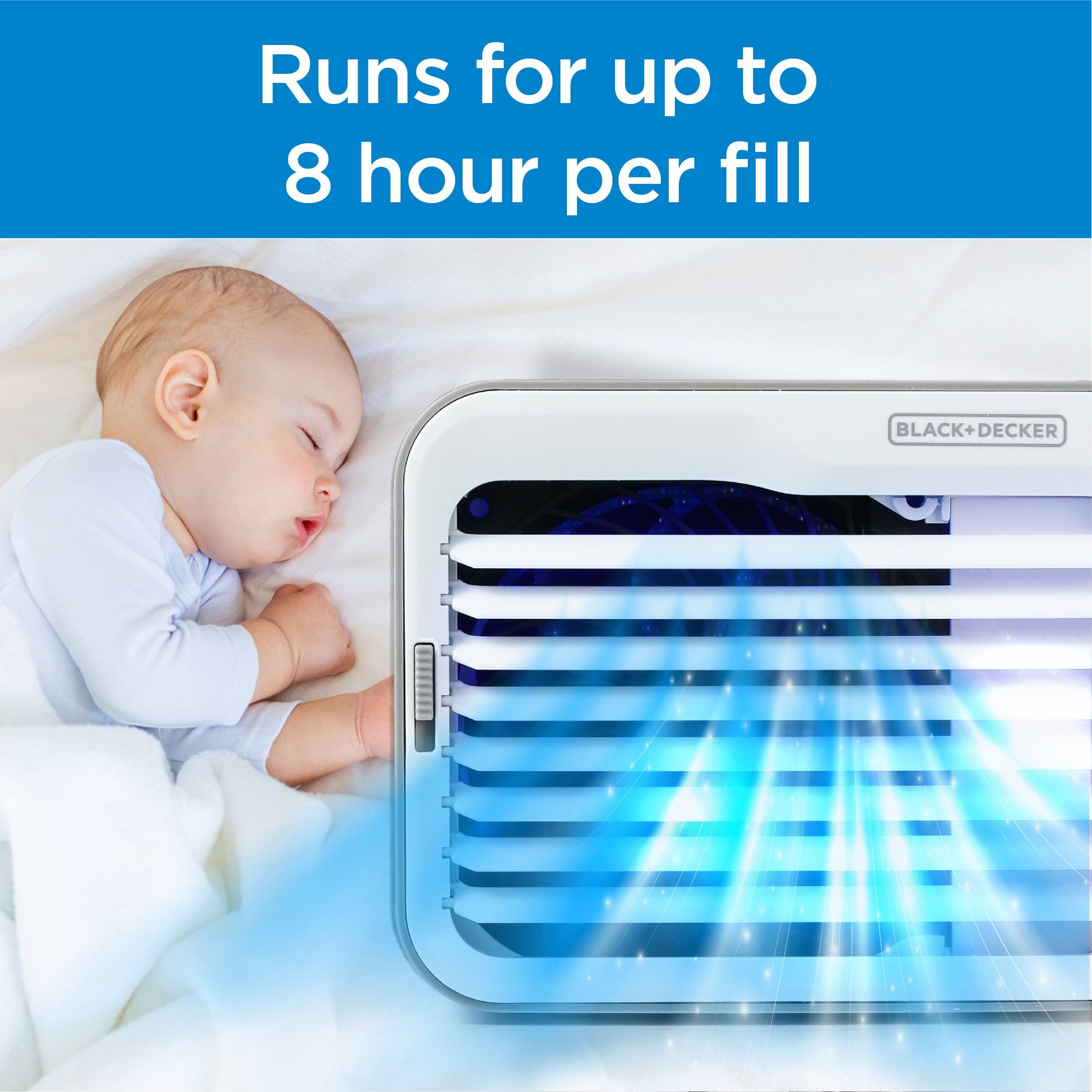 Runs for up to 8 hours per fill

BLACK+DECKER