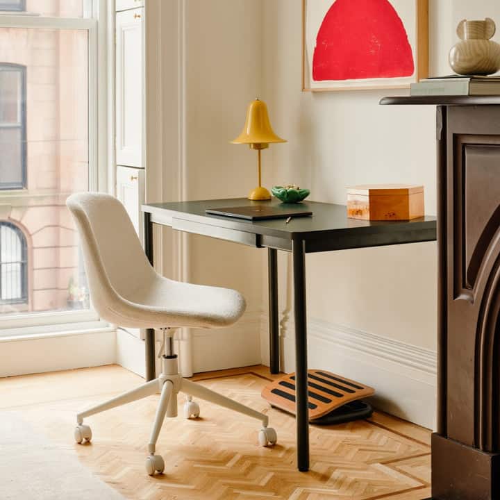 Branch Furniture - Branch Gather Swivel Chair – Adjustable Height, 360° Swivel, Cushioned Seat, Modern Home Office Desk Chair - Ivory