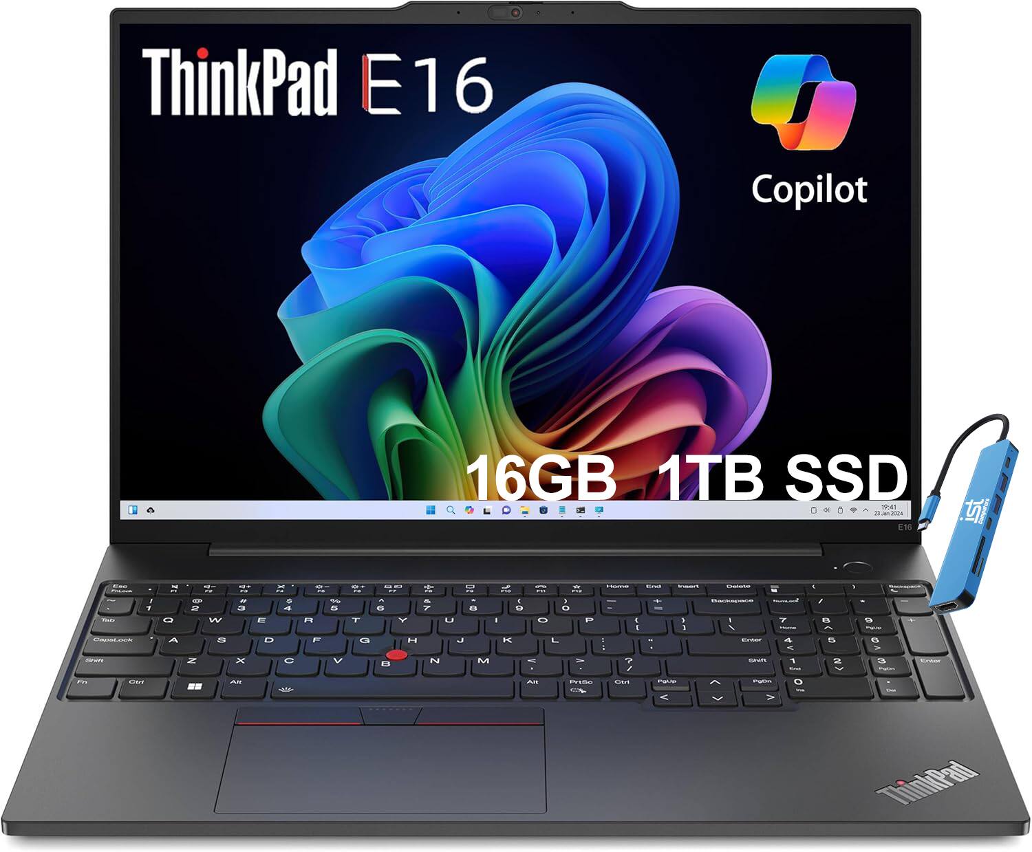 "Lenovo - ThinkPad E16 Gen 1 16"" WUXGA Laptop - AMD Ryzen 5 with 16GB Memory - 1TB SSD - Windows 11 Pro - Black" price history on PriceWatchPro