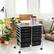 Alt View 2. Gymax - Gymax Office Rolling Cart 12 Storage Drawer Studio Organizer Bins Scrapbook Paper Black - Black.
