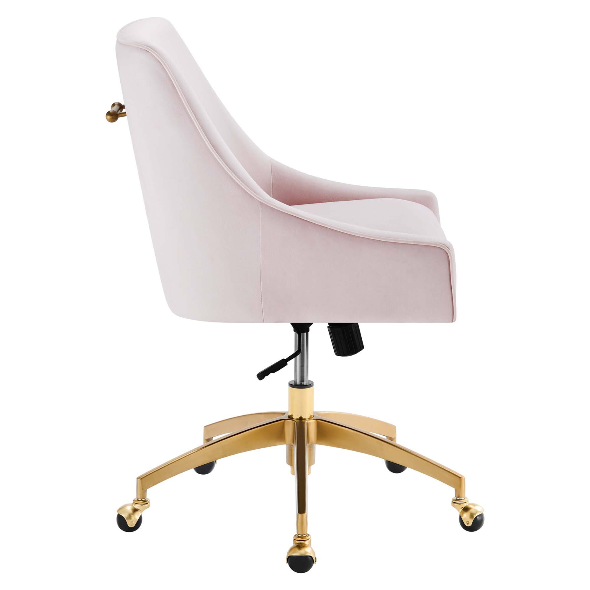 Left. Modway - Discern Performance Velvet Office Chair by Modway - Red.