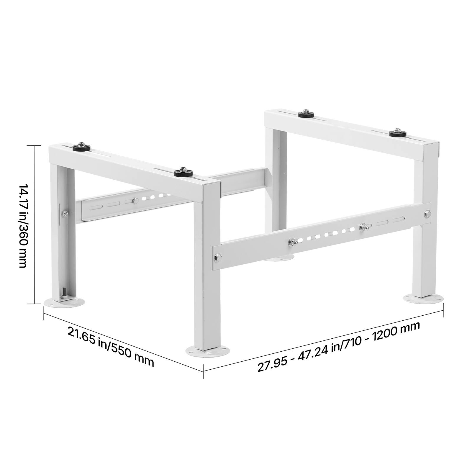 14.17 in/360 mm  
21.65 in/550 mm  
1200 mm  
27.95 - 47.24 in/710 - 1200 mm