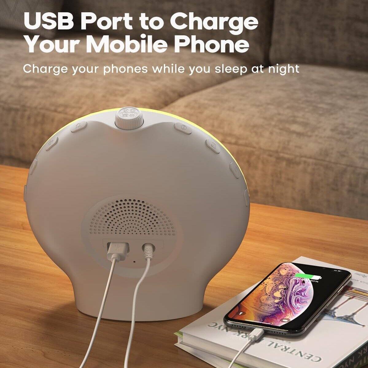 USB Port to Charge Your Mobile Phone  
Charge your phones while you sleep at night