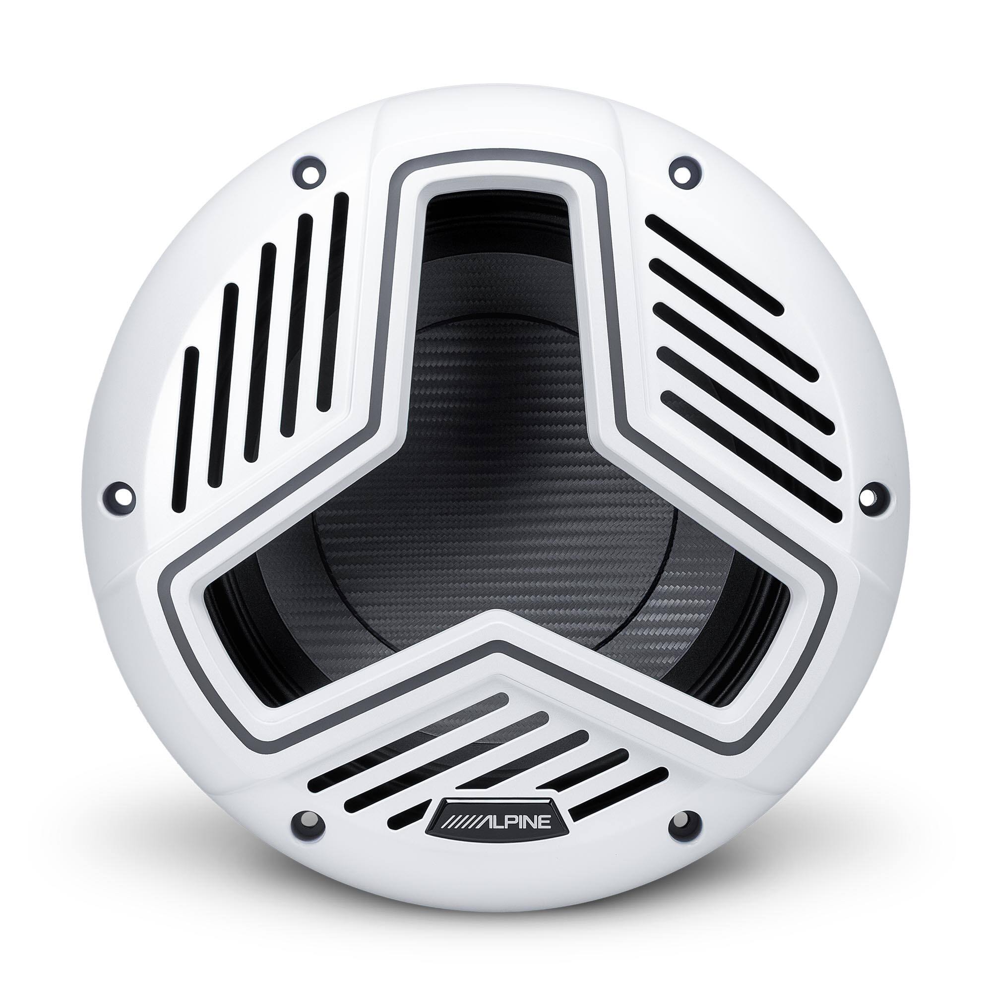 Alt View 1. Alpine - Alpine MRN-W10S4-IB-LW Marine 10" Subwoofer Infinite Baffle (White) - Black/Gray.
