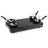 Front. Costway - Costway 1000W Electric Grill Griddle Raclette Table Grill with 4 Nonstick Woks & Wooden Spatulas - Black.