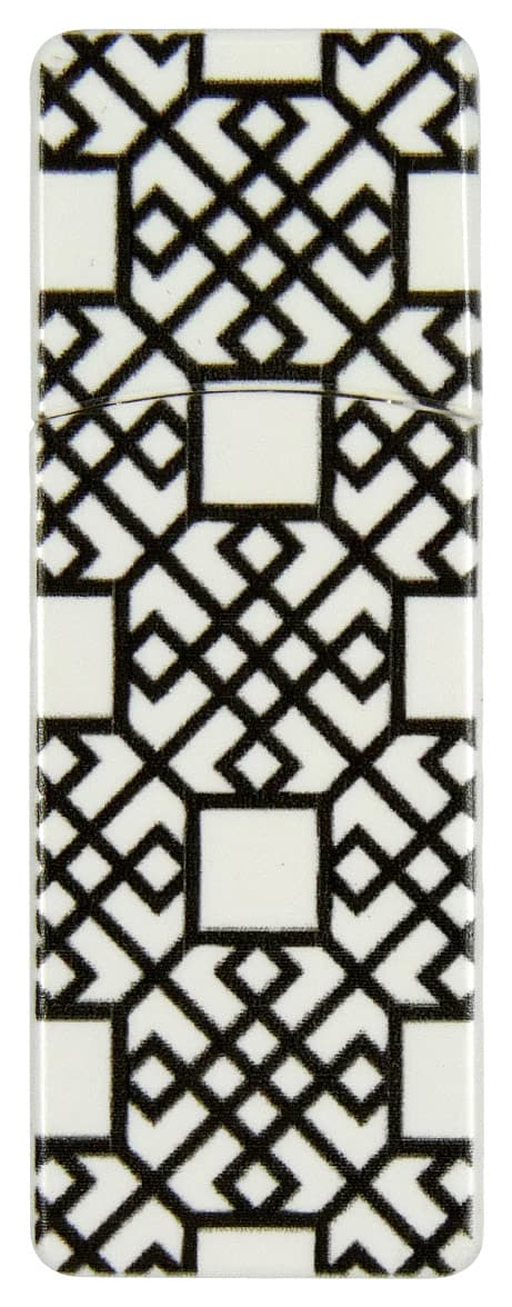 Front. EMTEC - Swivel Series 8GB USB 2.0 Flash Drive - Black Geometric.